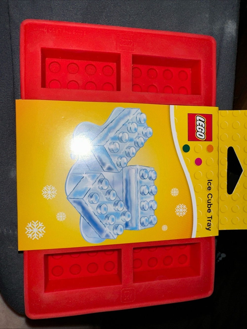 Lego Red Silicone Brick Ice Cube Tray